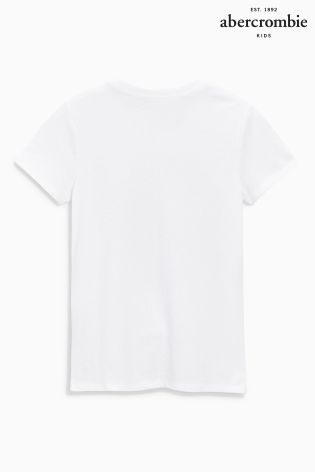 Abercrombie & Fitch White Print Tee